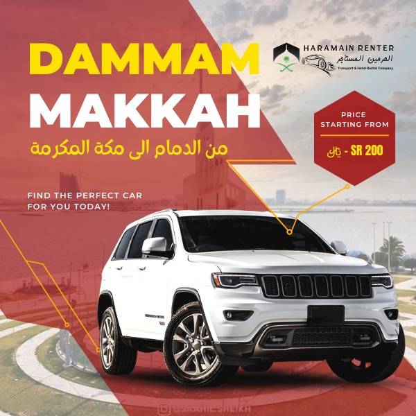 Dammam to Makkah car rent